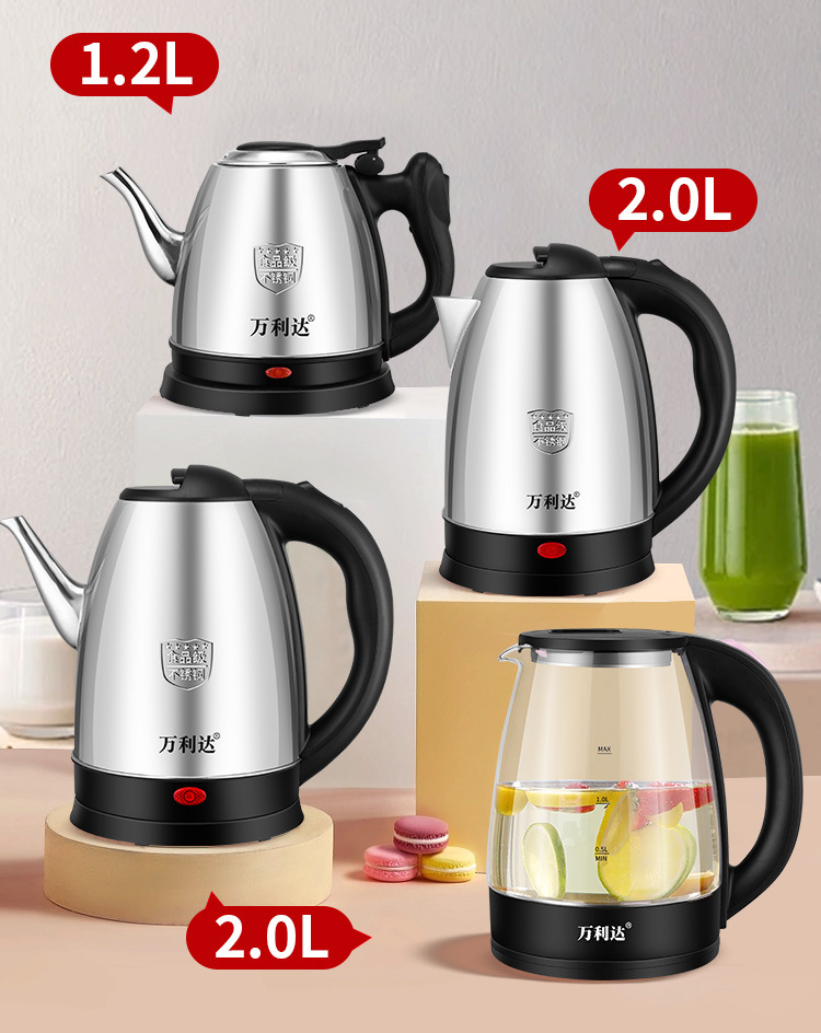 十年厂家批发电热水壶保温电水壶自动断电不锈钢烧水壶长嘴热水壶详情7