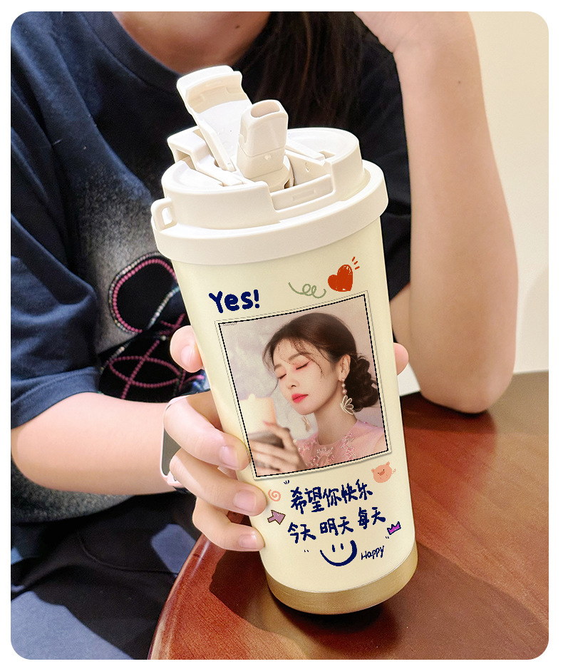 可爱卡通保温杯高颜值双饮真空咖啡杯陶瓷内胆水杯子详情12