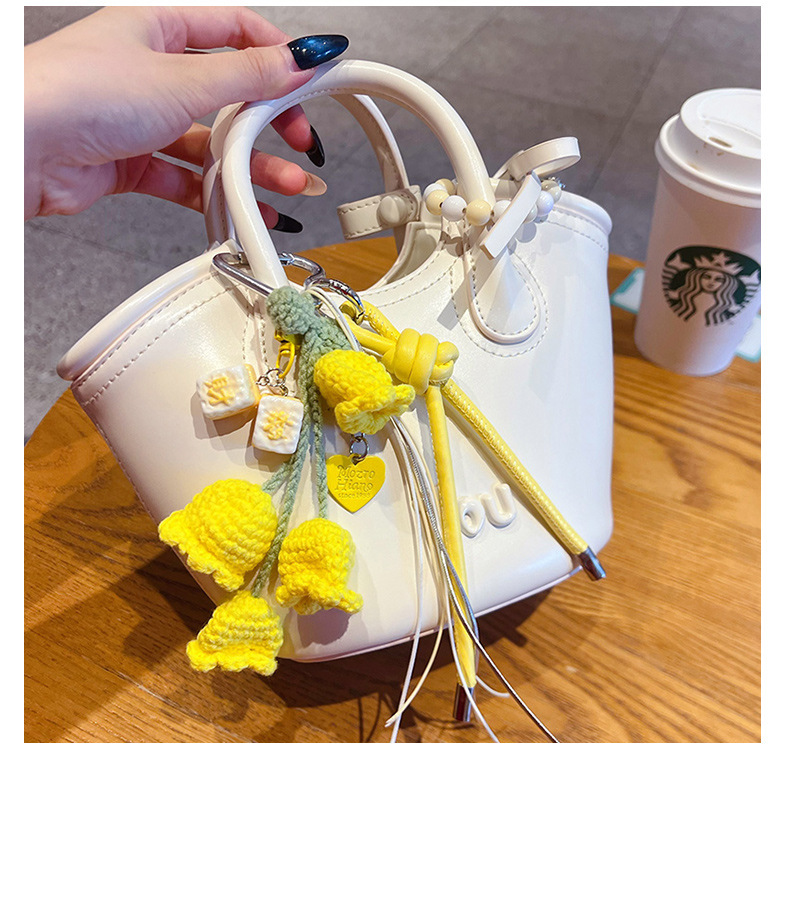 手工diy毛线编织风铃手绳钥匙扣miu系包包挂饰情侣汽车书包小挂件详情11