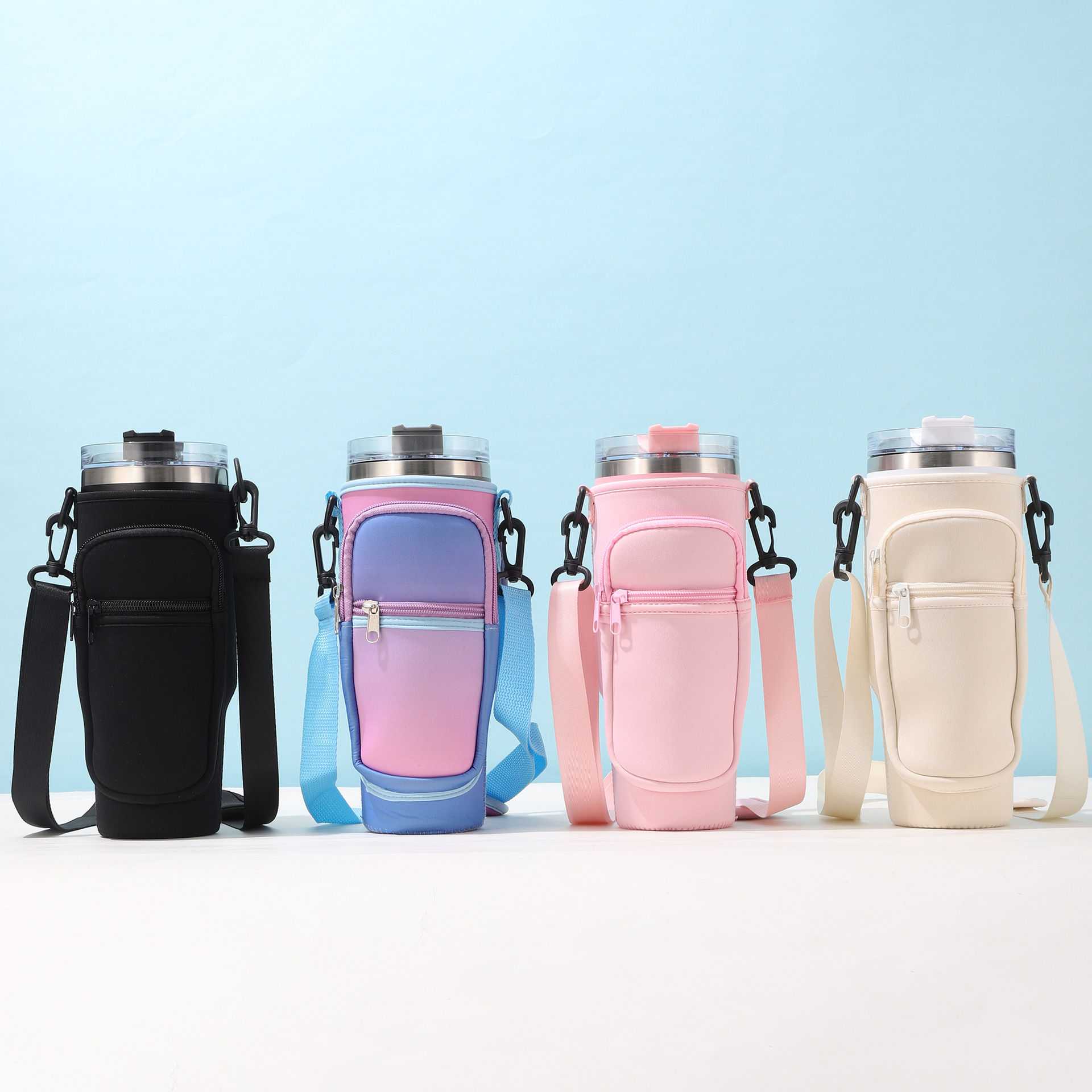 Wholesale 40oz car cup covers, diving fabric, crossbody straps, ice cup covers, and Stanley handle cup covers pic 3