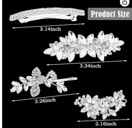 Wholesale of new cross-border elegant and stylish spring clips, alloy hair clips, rhinestone, Korean version of the back of the head ponytail clip headwear pic 26