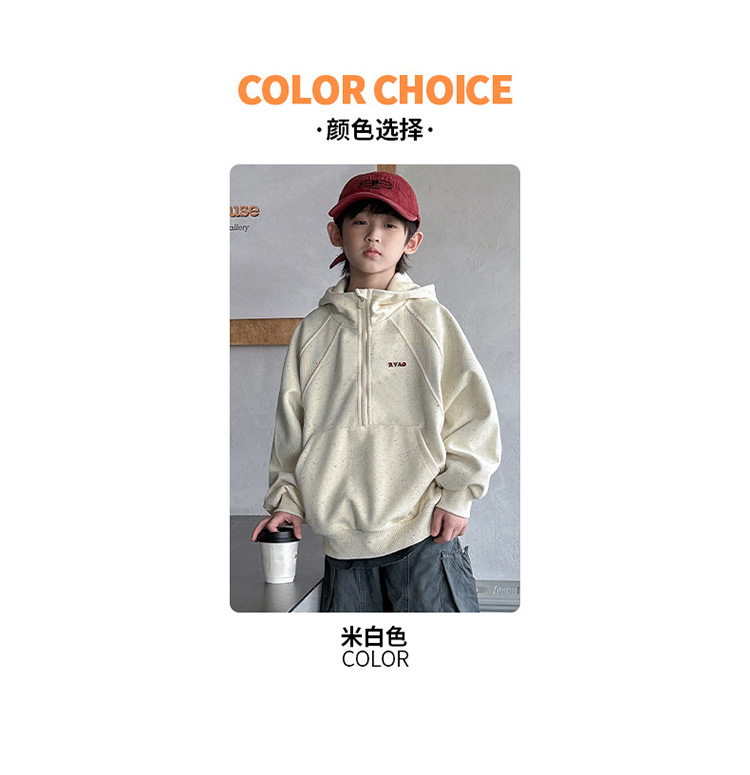 男童卫衣春秋款2025新款痞帅儿童装春季连帽长袖上衣运动男孩春装详情9