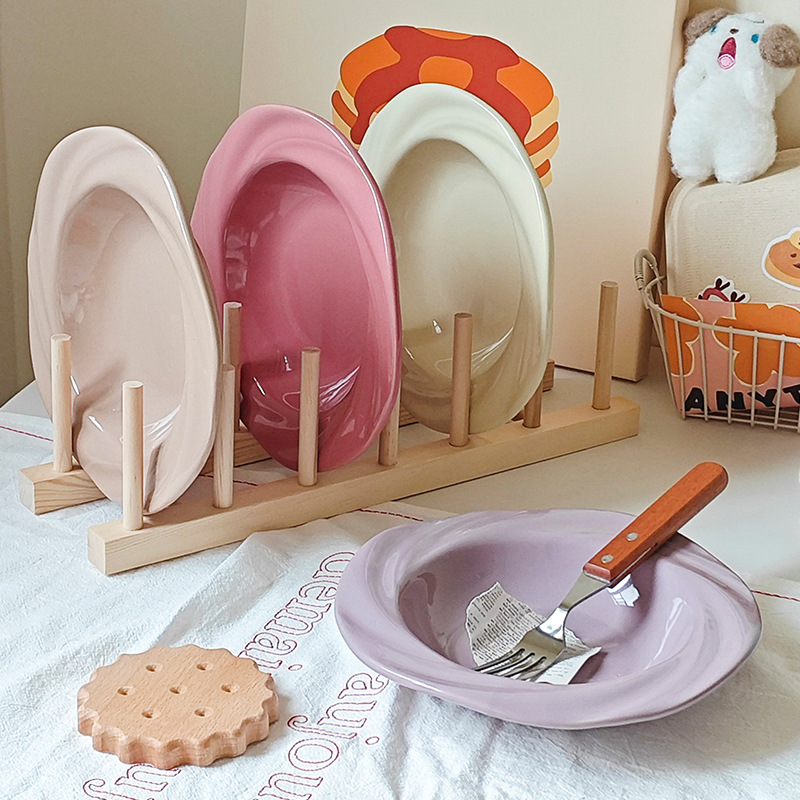 ins风可爱陶瓷餐具高颜值盘子菜盘意面盘西餐盘家用高级感甜品盘详情11