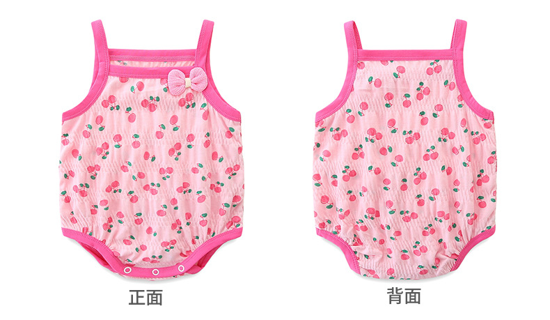 婴儿夏季无袖连体衣新生儿夏装包屁衣薄款宝宝吊带衣服童装3183详情8