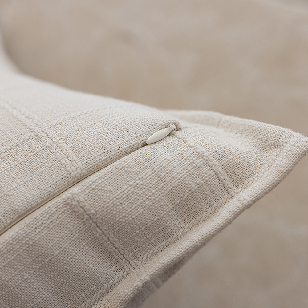 Cross-border minimalist style autumn and winter solid color polyester double-sided jacquard checkered home cushion Headboard sofa pillowcase pic 21