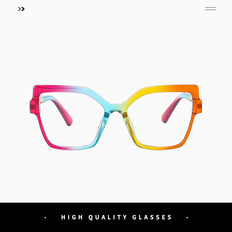 Crossover hot sale verano candy color marco gafas decorativas anti-luz azul protección de ojos gafas Optical wholesale pic 4