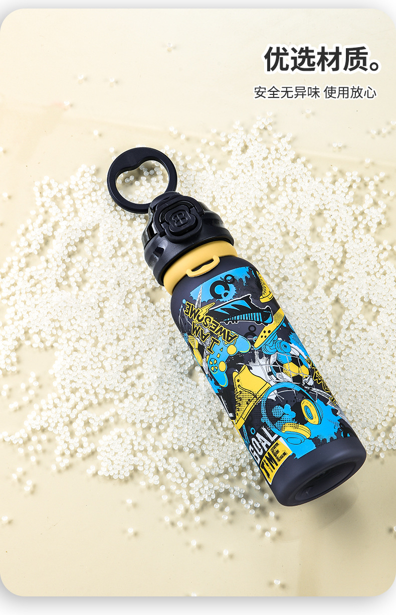 亚马逊希音跨境外贸出口磨砂手提双饮水杯热转印太空杯子男水壶详情6