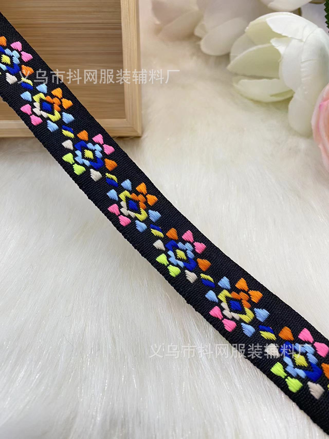2.5--3.0cm estilo étnico jacquard bordado correas rendimiento accesorios de ropa caja de regalo cinta de embalaje pic 4