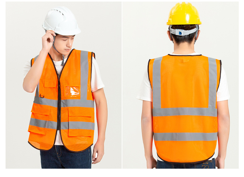 Winter reflective vests, vests, reflective safety vests, multi-pocket protective reflective clothing for construction sites, traffic, and construction pic 31