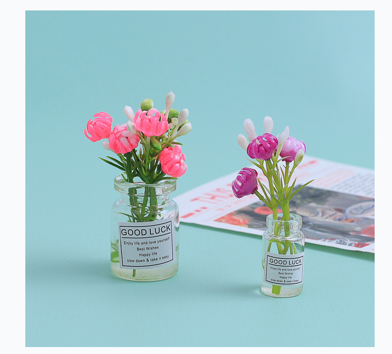 多彩鲜花花瓶夜光手工diy饰品配件奶油胶树脂小配件材料包批发详情38