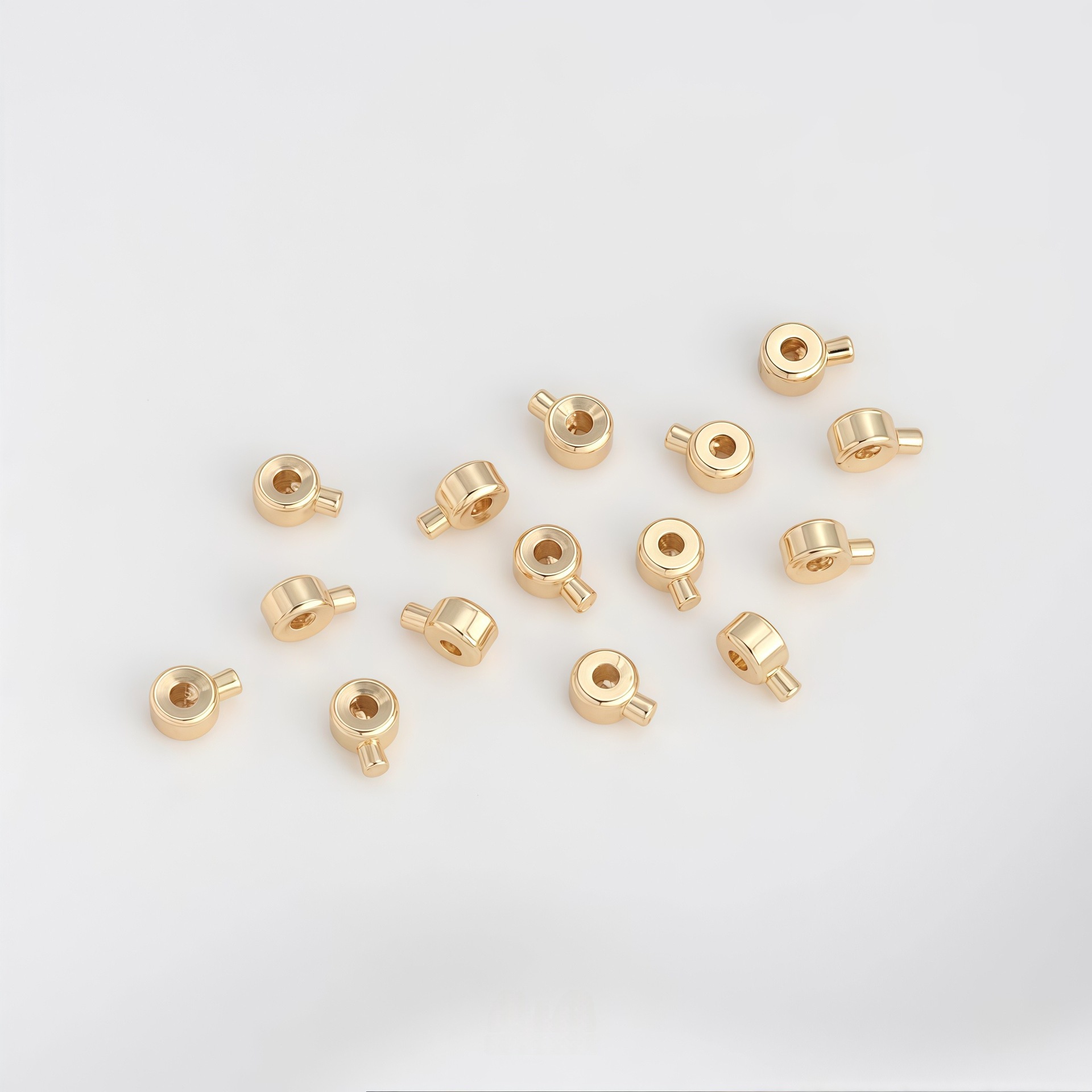 18K金高保色3.0高压锅收尾按扣定位珠手工diy串珠材料手链项链配详情12