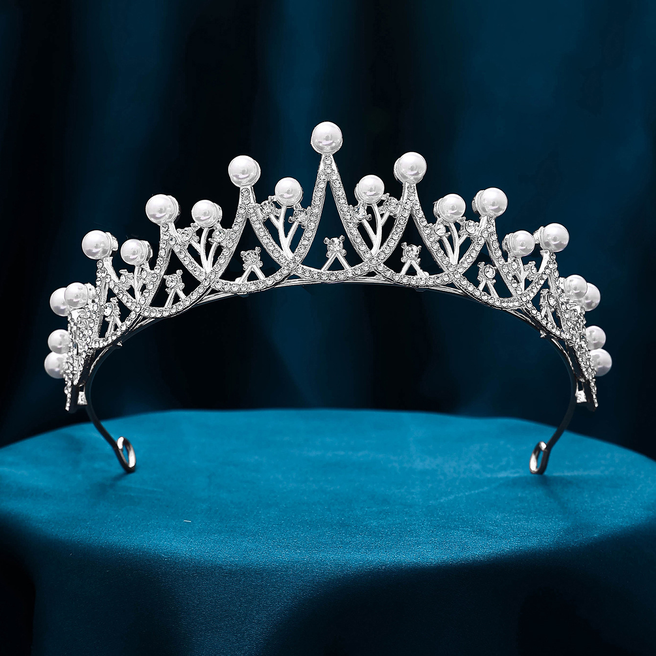 新娘皇冠头饰新娘巴洛克韩式水钻公主女王冠生日发饰端婚纱礼服配详情25