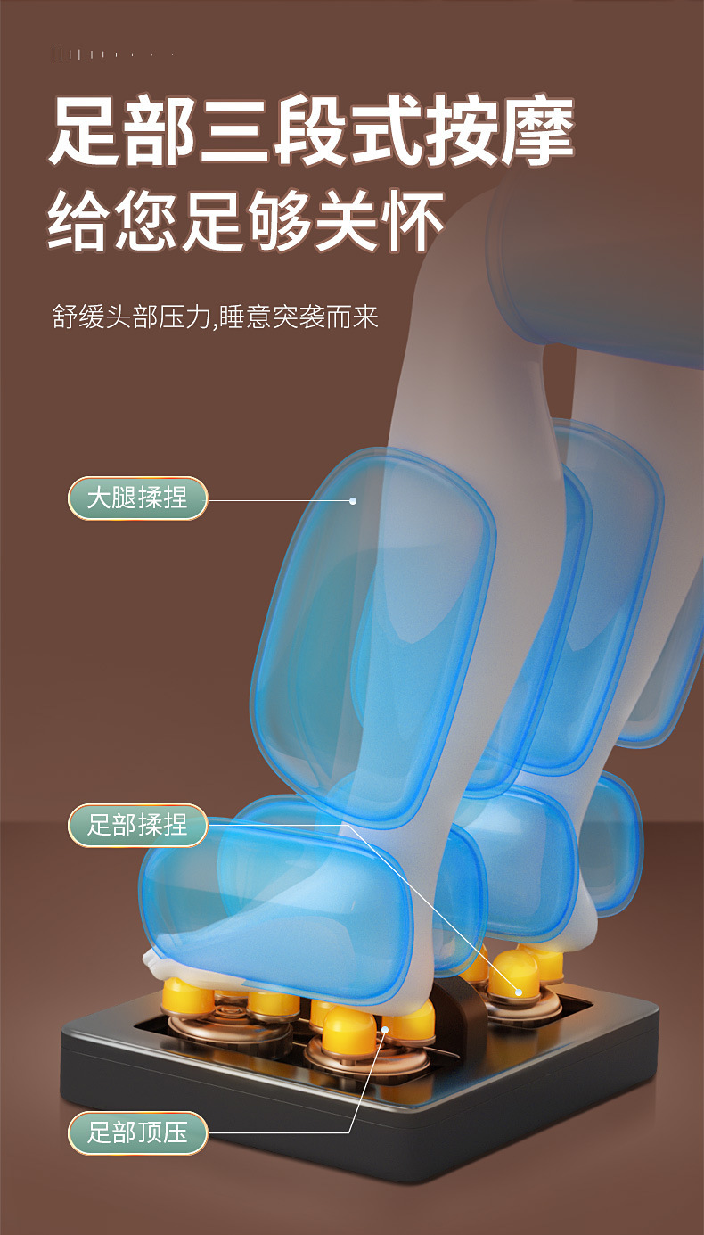 全自动家用按摩椅多功能揉捏全身按摩器电动太空仓豪华沙发椅详情9