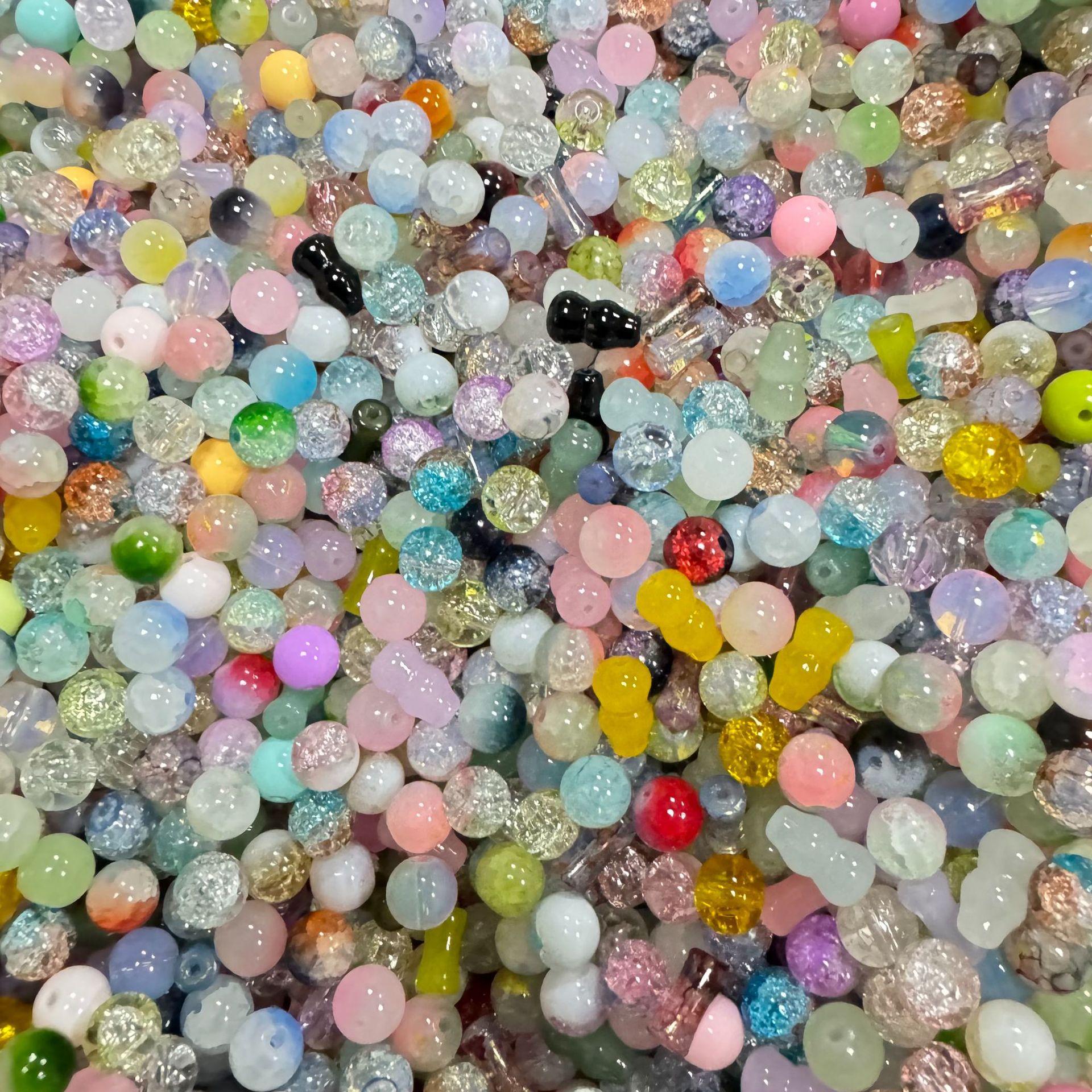 琉璃珠子散珠论斤卖 diy材料手串手链琉璃珠 发簪饰品圆珠配饰批详情5