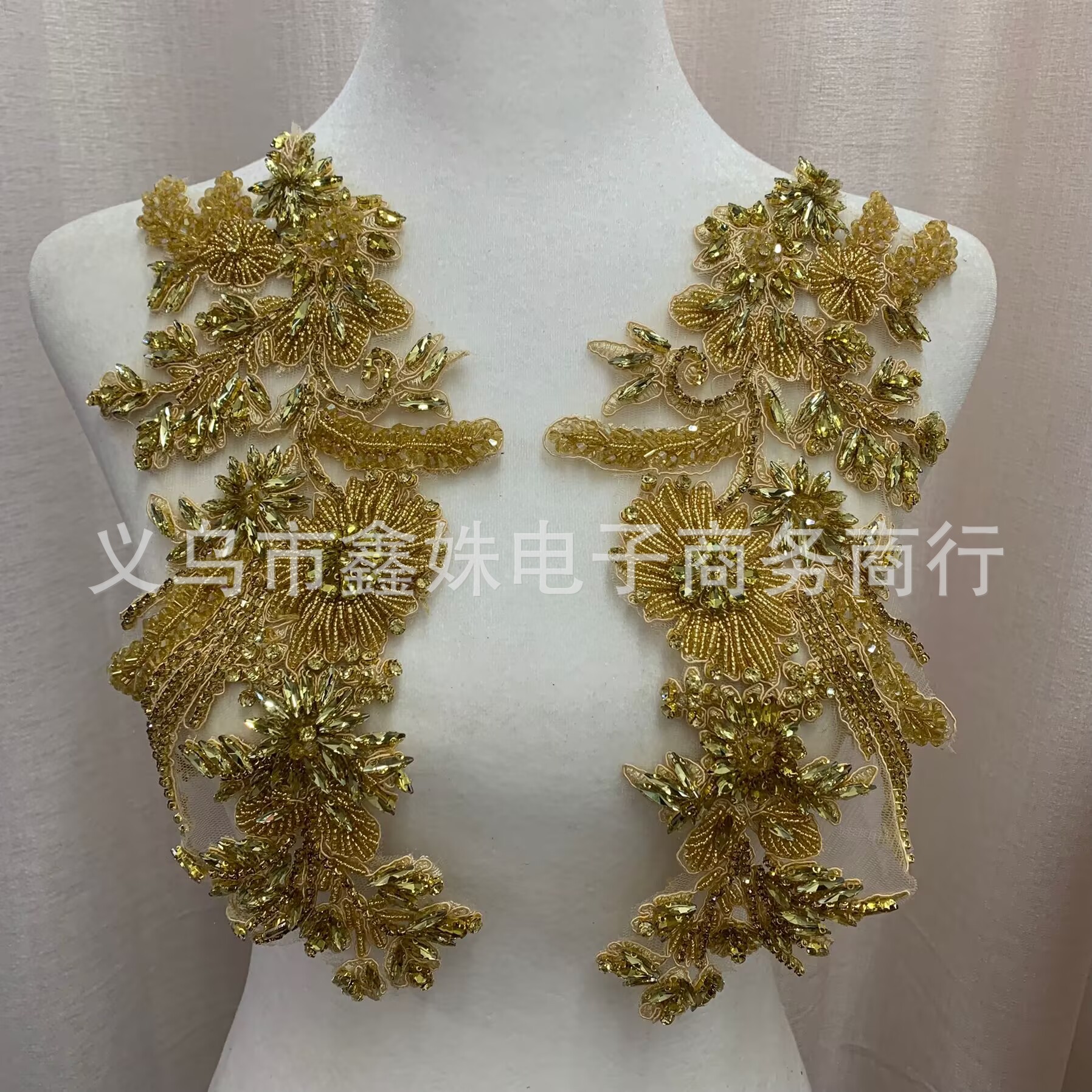 全新手工麦穗钉珠钉钻珠绣服装配饰详情7