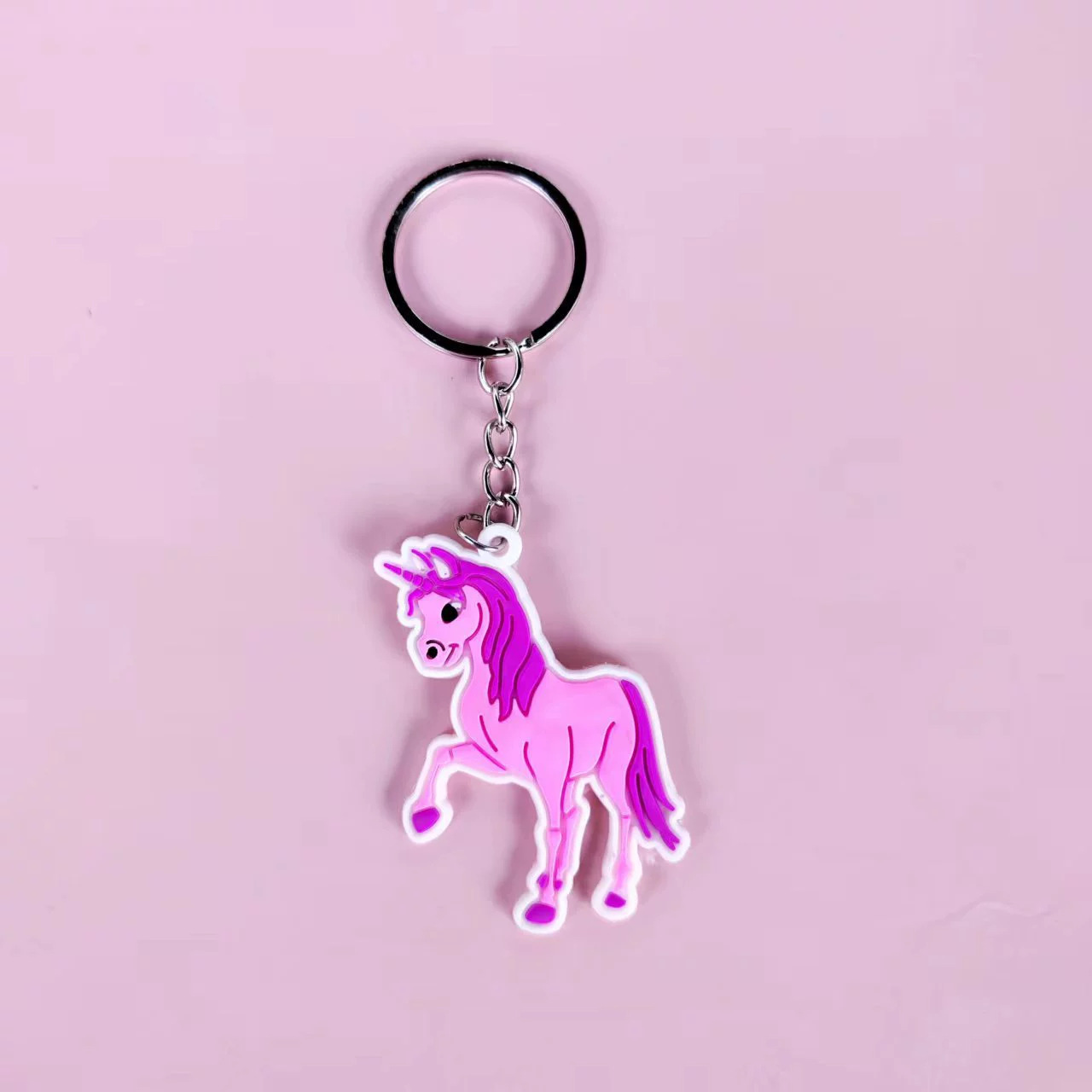 跨境新款亚马逊欧美独角兽钥匙扣派对礼品儿童饰品PVC软胶钥匙链详情9