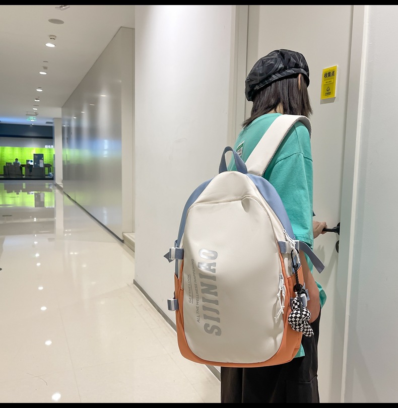 韩版新款书包女高中生日系简约初中生双肩包男初中大学生电脑背包详情23