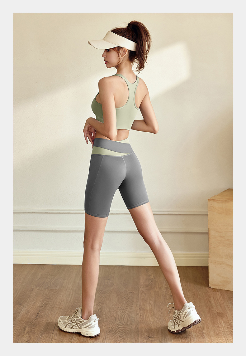 lulu夏季运动内衣跑步健身高腰紧身裤无尴尬线上衣瑜伽服套装女详情17