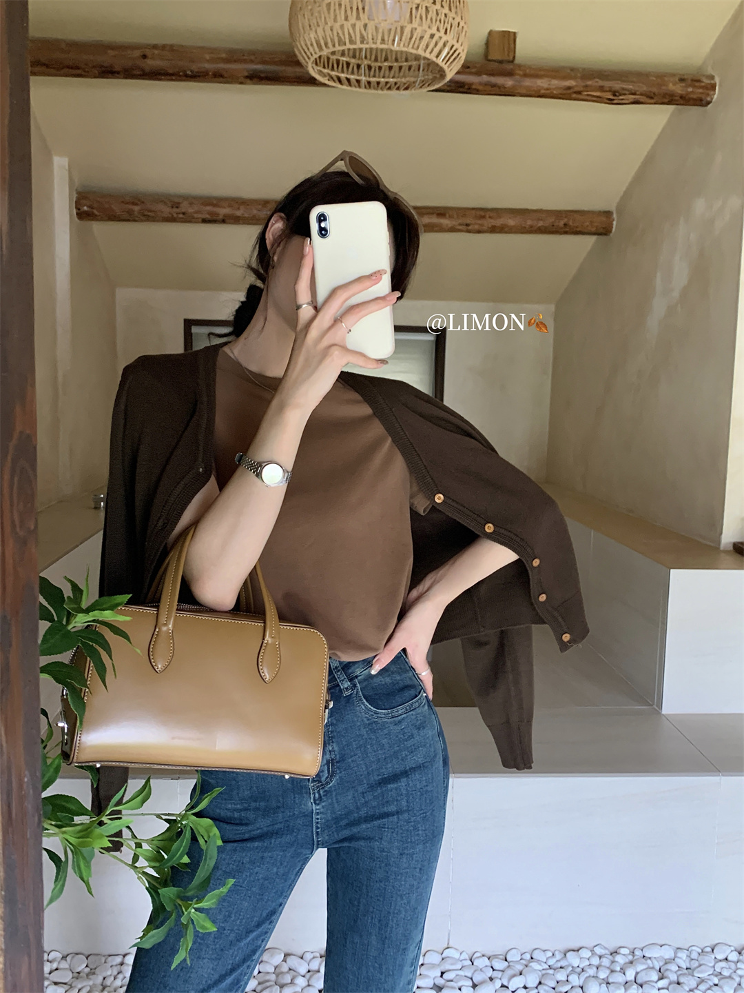 THE LEMON柠檬绿茶正肩磨毛短袖t恤女2024秋季新款百搭上衣打底衫详情40