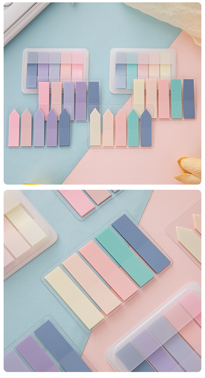莫兰迪色便利贴ins风彩色索引贴纸办公学生用便签贴纸现货批发详情9
