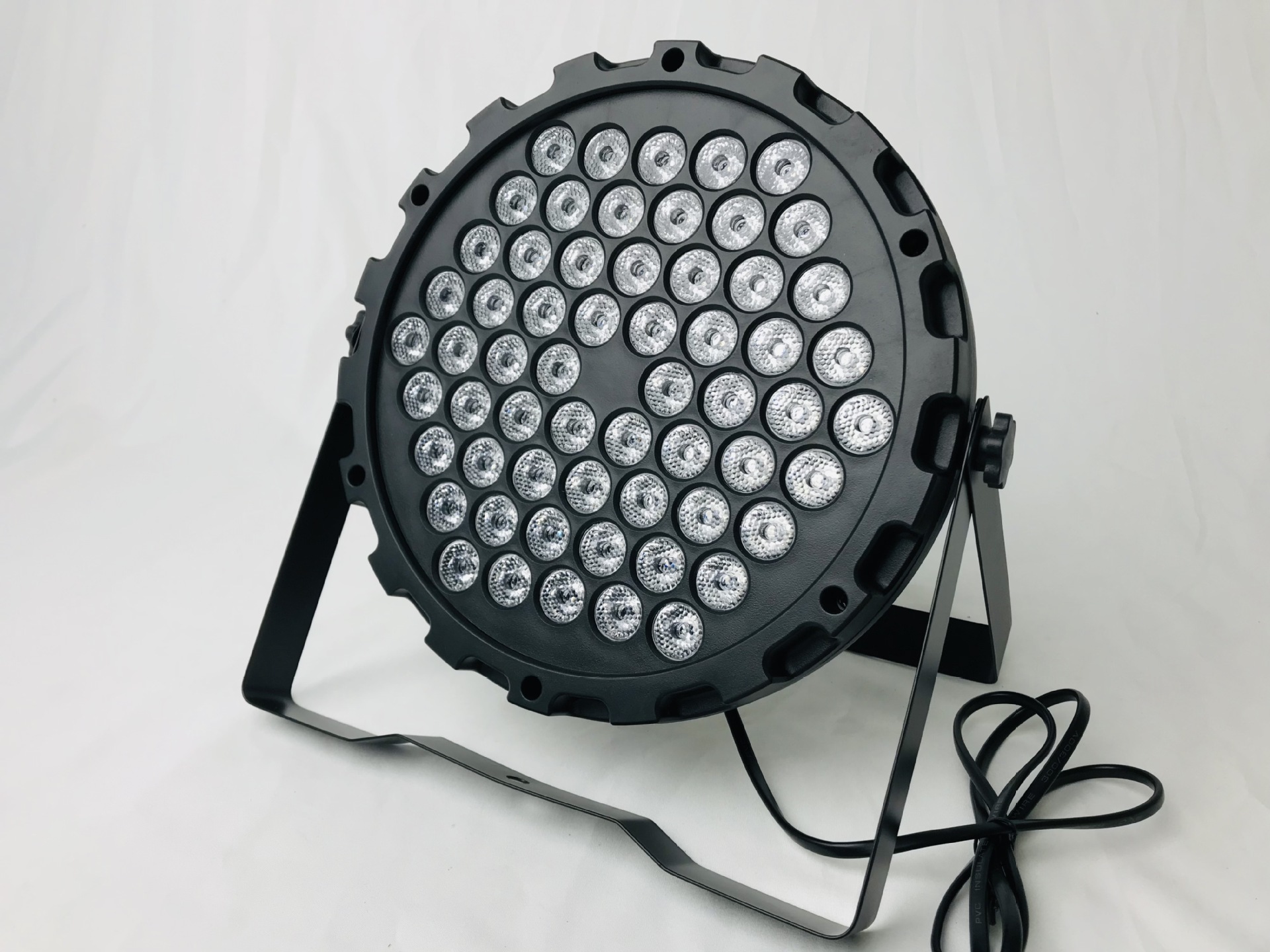 54 pieces of 3W flat par lights for stage use, seven-color full-color intelligent dyeing lights, wedding performance atmosphere lights, voice-controlled wedding seven-color full-color dyeing stage lights, and synchronous strobe lighting equipment pic 14