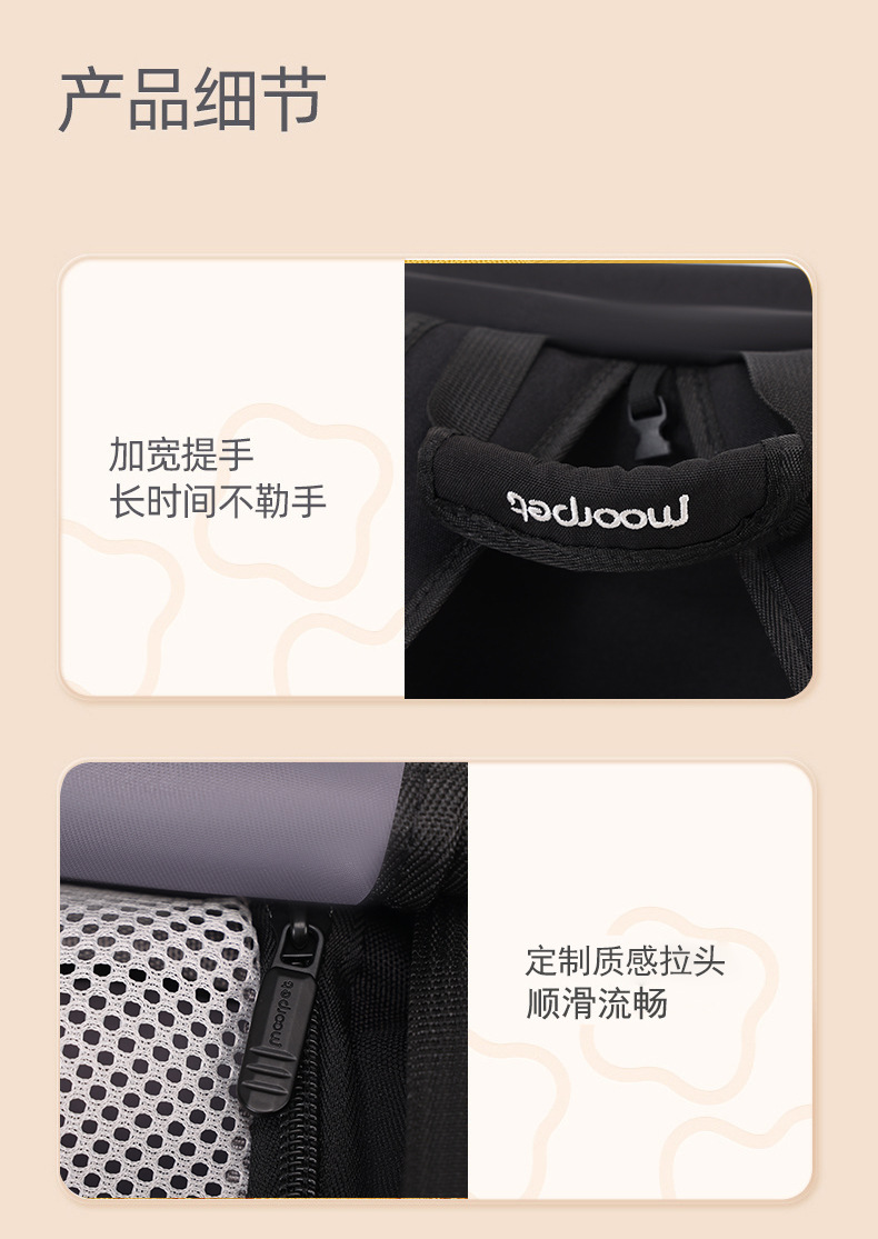 Factory direct supply cat bags for portable outings, large-capacity space capsule, double-shoulder hand-carry, breathable Japanese and Korean style pet bags pic 24