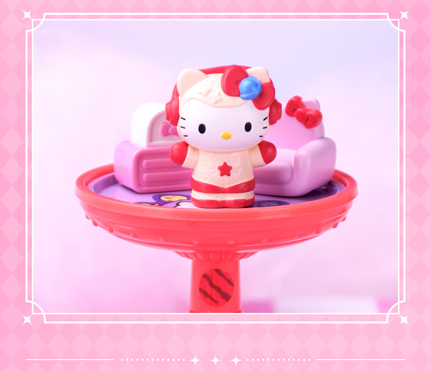 The official Sanrio family Dream Territory series blind box features a cute KT cat-themed decorative nest pic 9