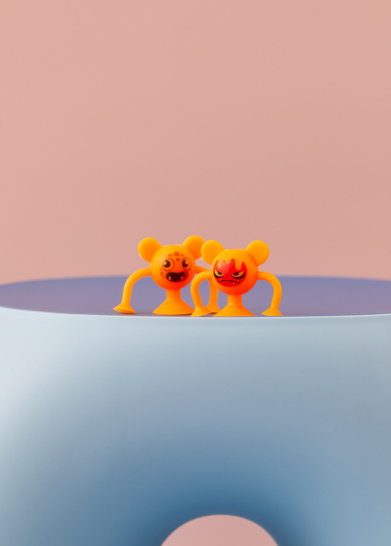 Colorful cartoon monster 3D printed gyroscope toy Kneading Fun capsule Gacha pic 13