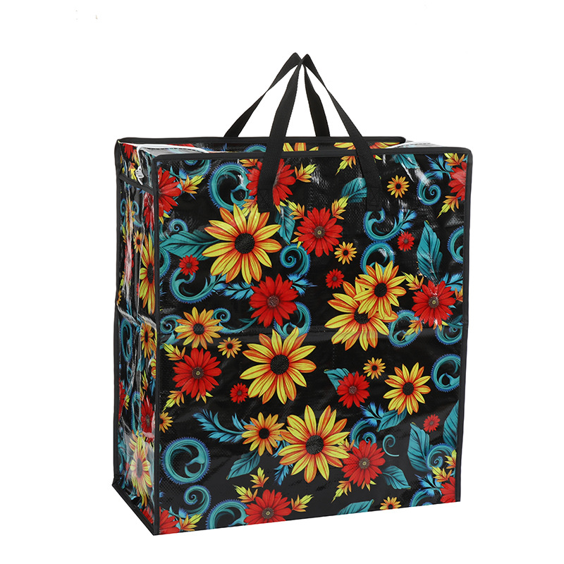 厂家批发衣物收纳袋防水防潮编织袋家用棉被衣服收纳手提打包袋详情5