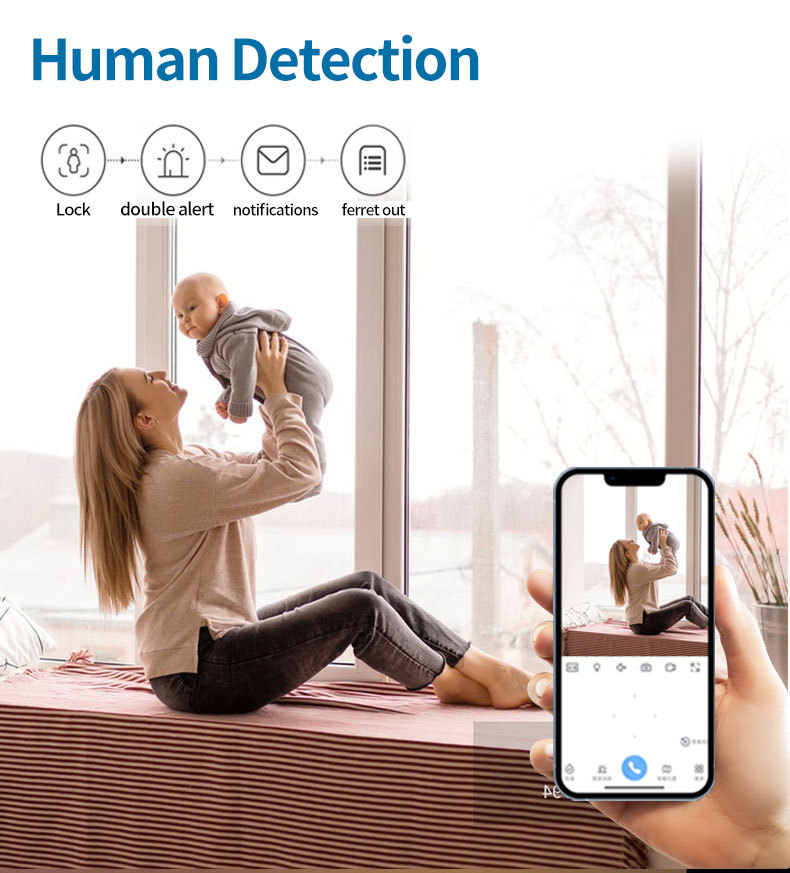 无线监控摄像头 WiFi远程监控器网络家用 语音对讲智能高清摄像机详情10