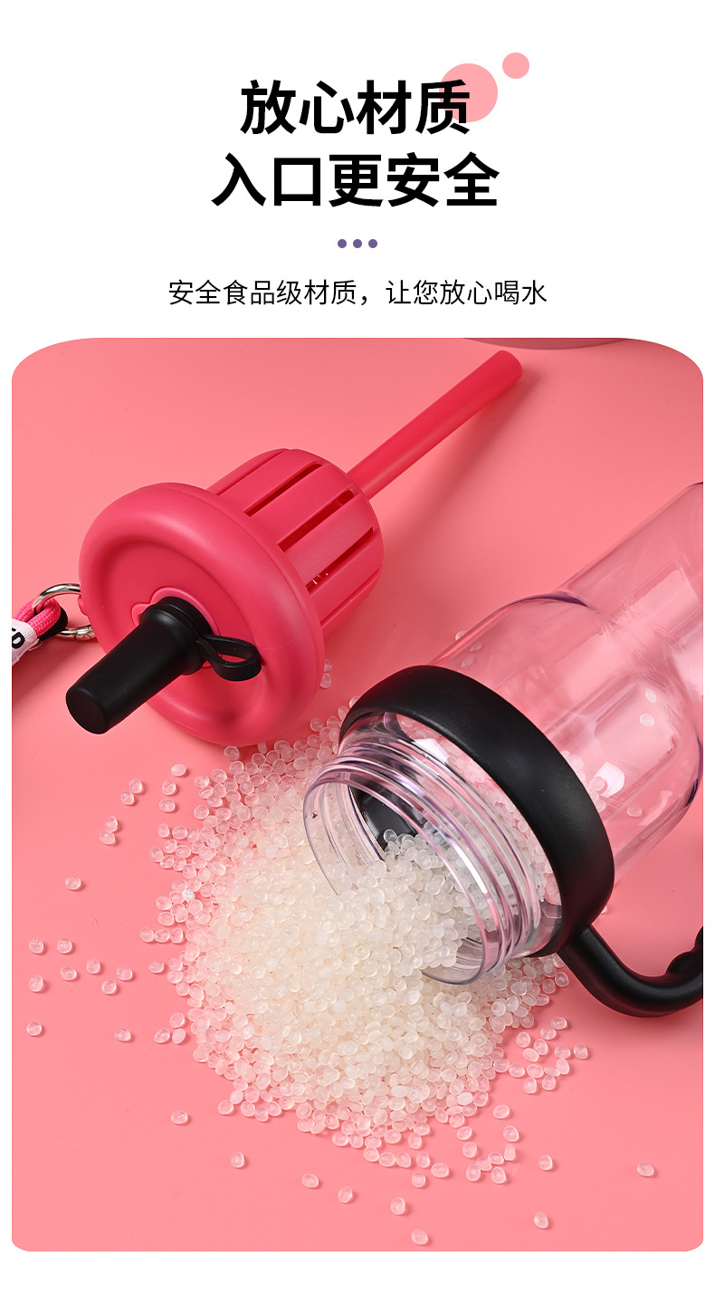 高颜值新款塑料杯茶水分离便携式手提随行杯家用办公吸管果茶水杯详情11