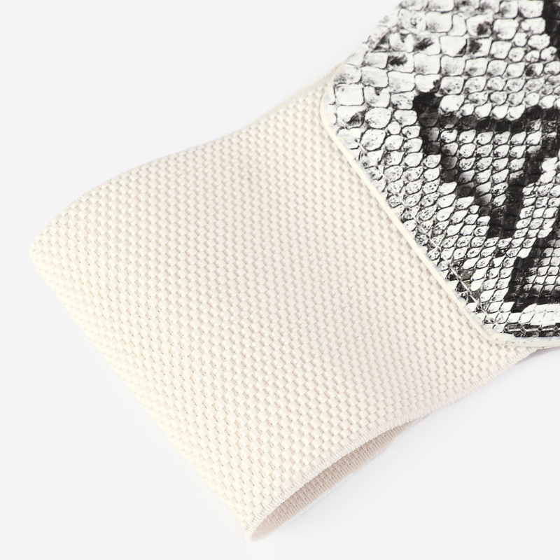 跨境欧美宽腰封蛇纹弹力松紧紧身衣带时尚休闲宽腰封女连衣裙配饰详情6