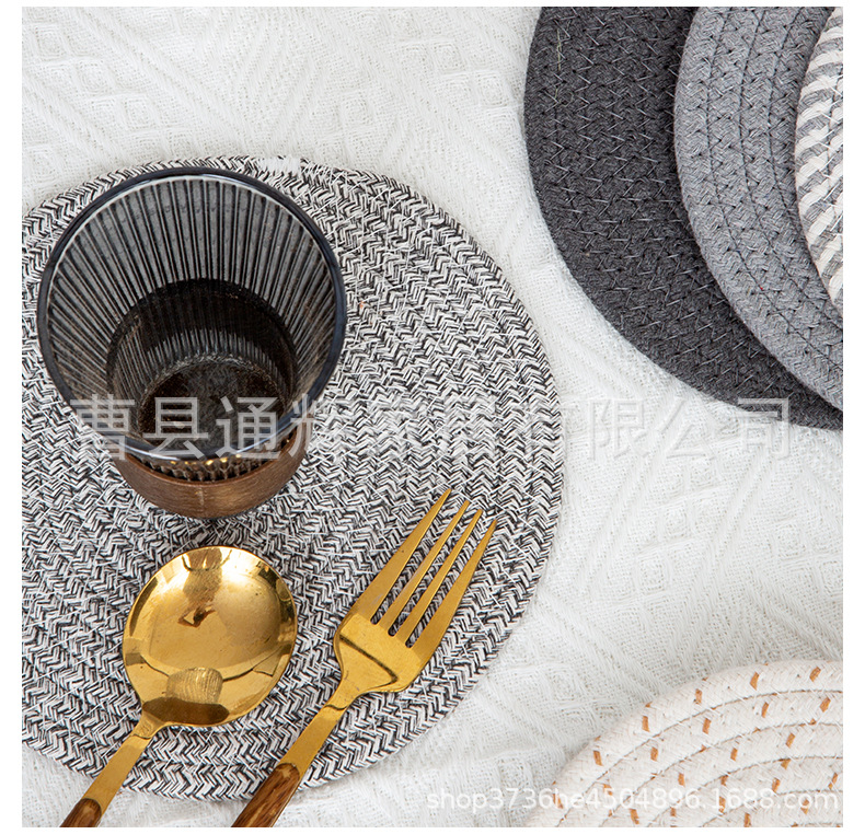 碗垫隔热餐垫圆形麻编织杯垫隔热盘垫装饰道具垫子家用防烫锅垫详情37