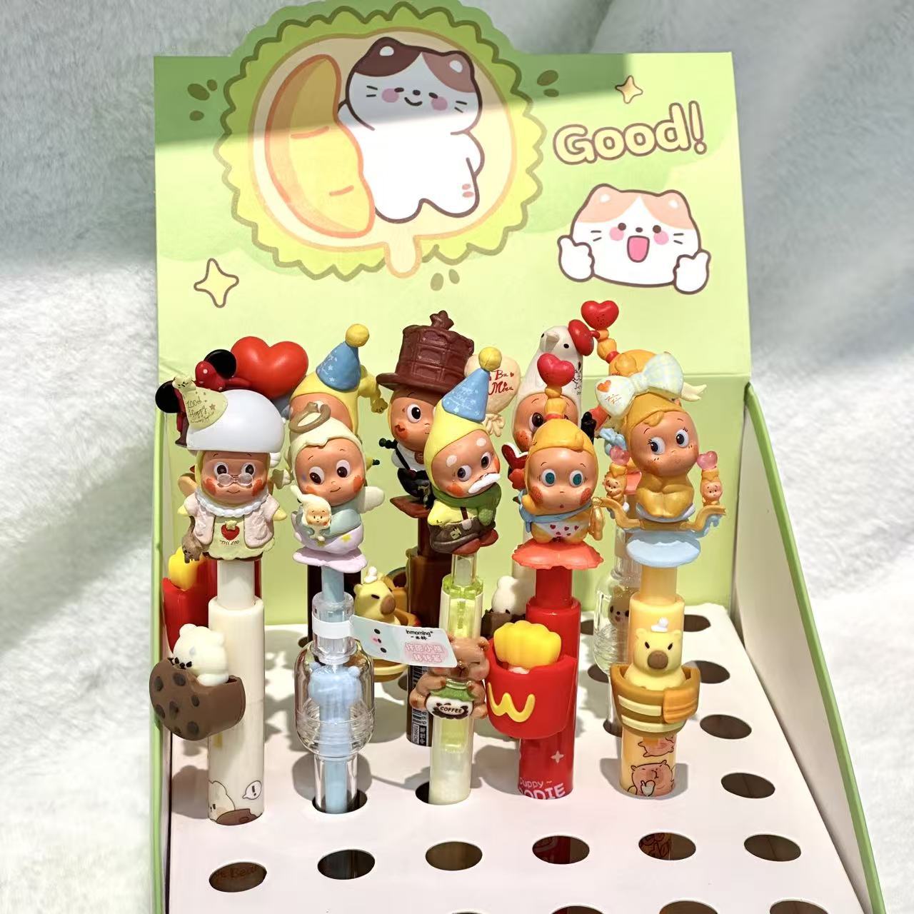 新款星醒人卡通可爱高颜值软胶中性按压水笔学生学习文具用品详情1