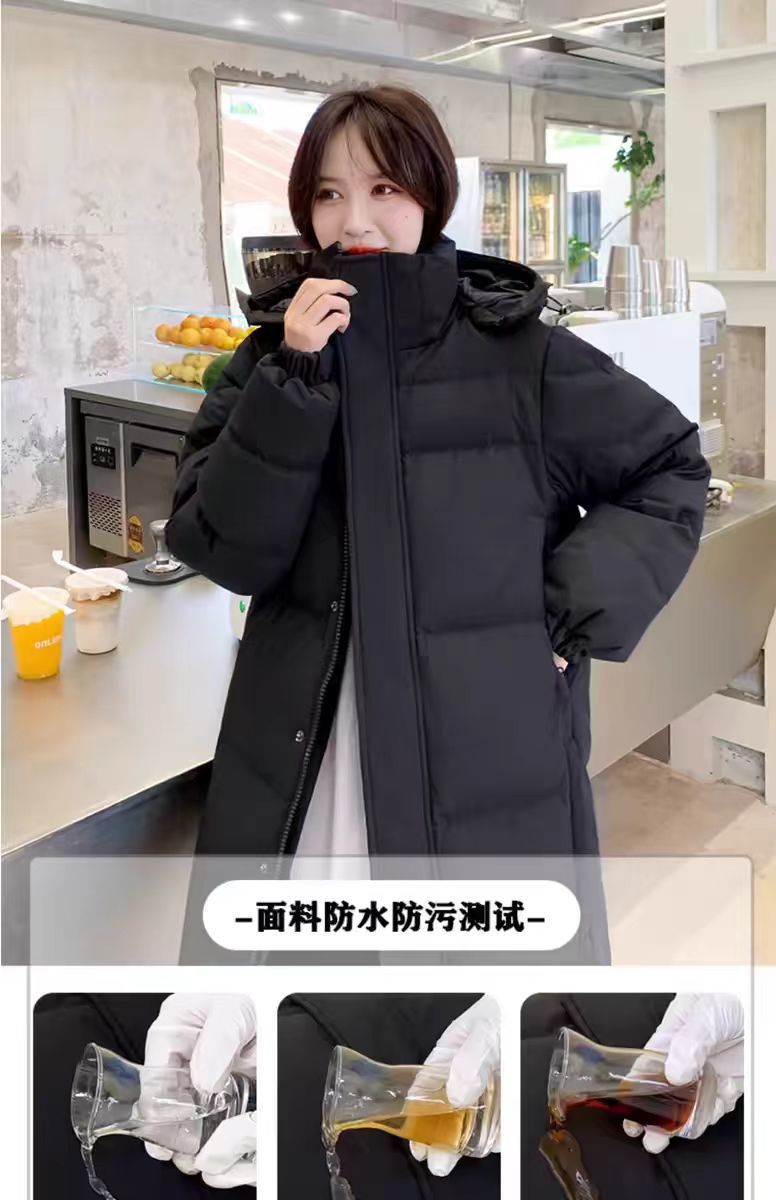 2025新款羽绒服女中长款中戏羽绒服长款过膝加厚白鸭绒羽绒衣外套详情9