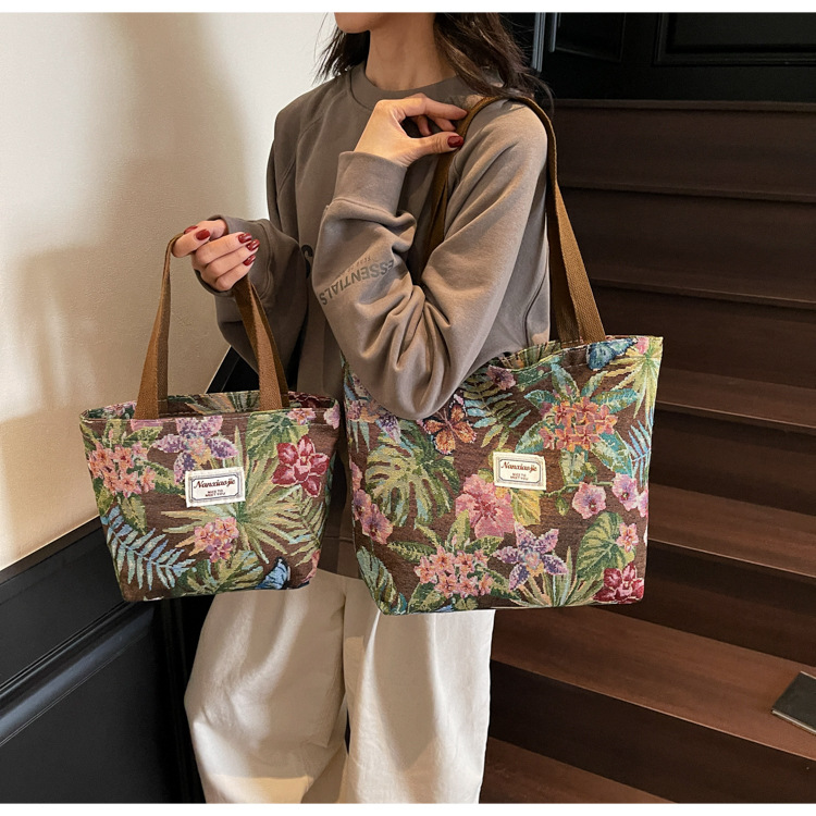 大容量国潮风帆布包包女2025新款通勤托特包女ins大学生上课单肩包详情18