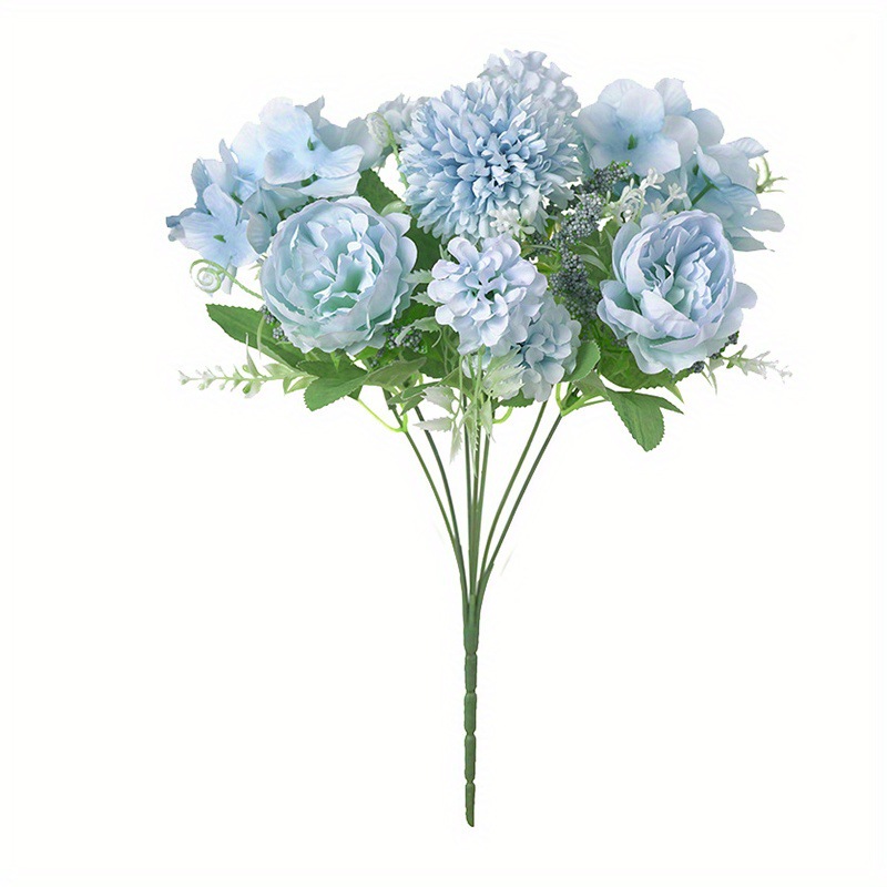 7叉组合花 仿真花小把束绢花绣球花组合绢花手捧花束家居装饰批发详情7