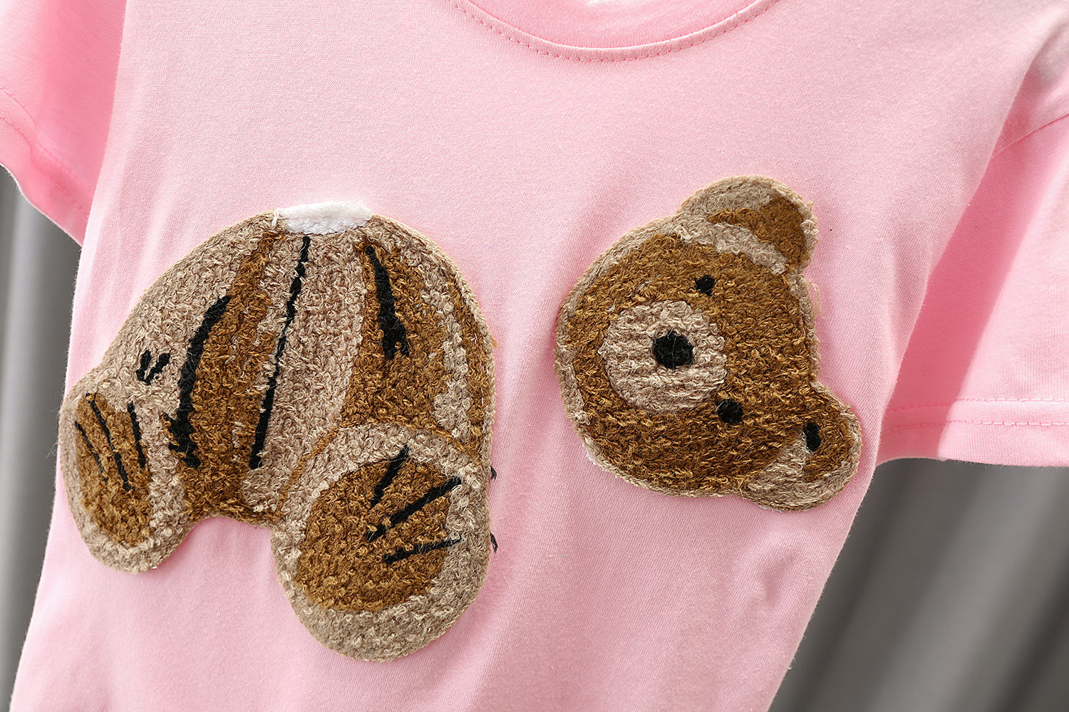 男女儿童外贸服装批发夏季新款宝宝卡通棉短袖t恤两件套厂家批发详情8