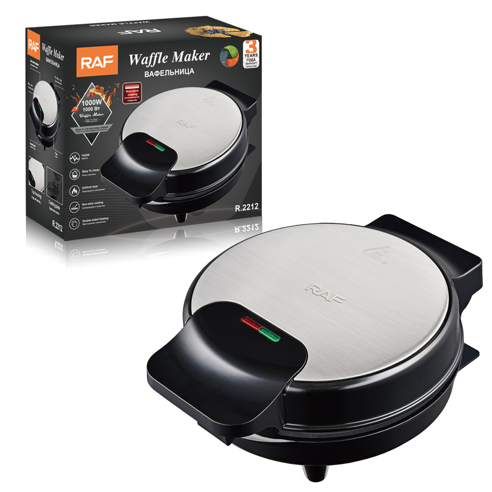 RAF European and American cross-border household breakfast machine, waffle machine, fully automatic mini double-sided heating electric griddle, light food machine pic 5