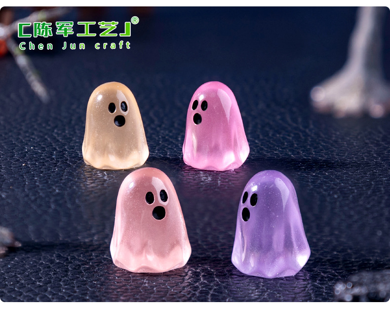 Cross-border creative luminous little ghost diy decorative hanging accessories mini micro-landscape Halloween small ornaments pic 44