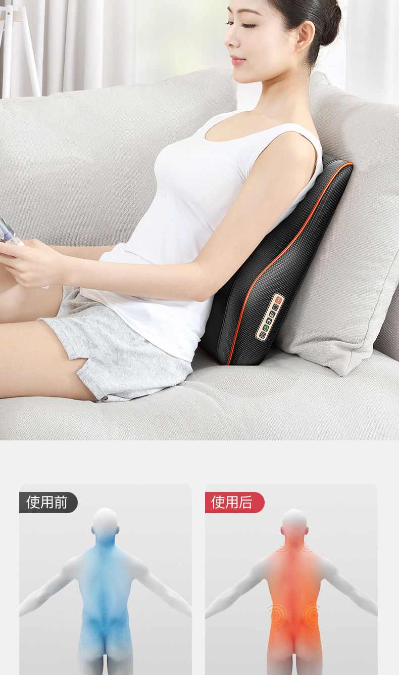 Cross-border massager, shoulder, neck, waist, back, full-body cushion, multi-functional home hip massager, kneading chair pic 4