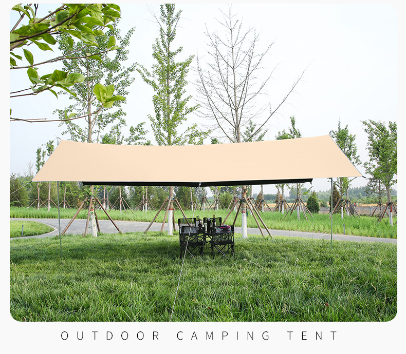 黑胶天幕帐篷户外便携式大号露营装备野营野餐防晒蝶形遮阳棚厂家详情23