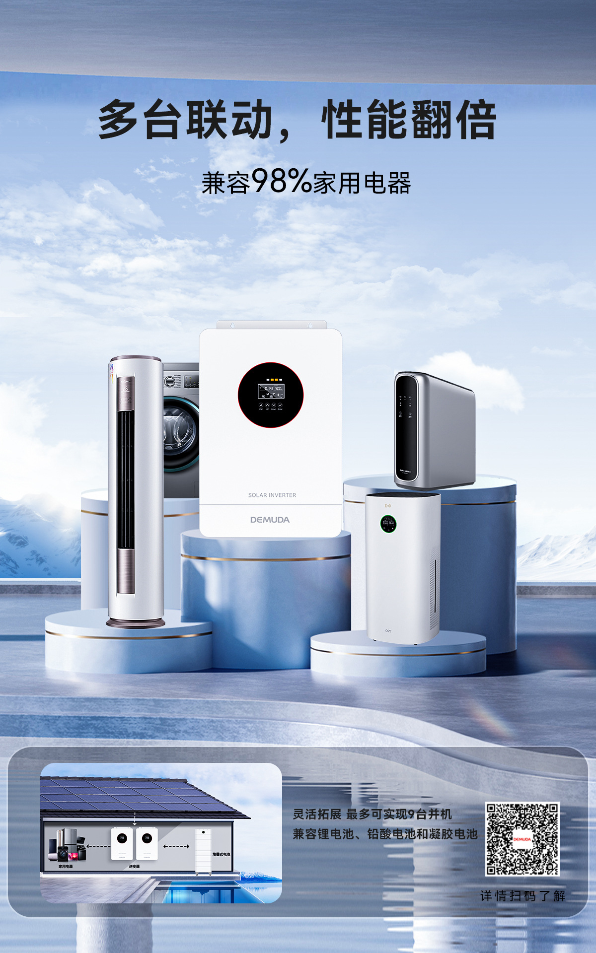 光伏逆变器4.2kw 家用发电储能系统太阳能逆控变一体机48V 6.2KW详情7