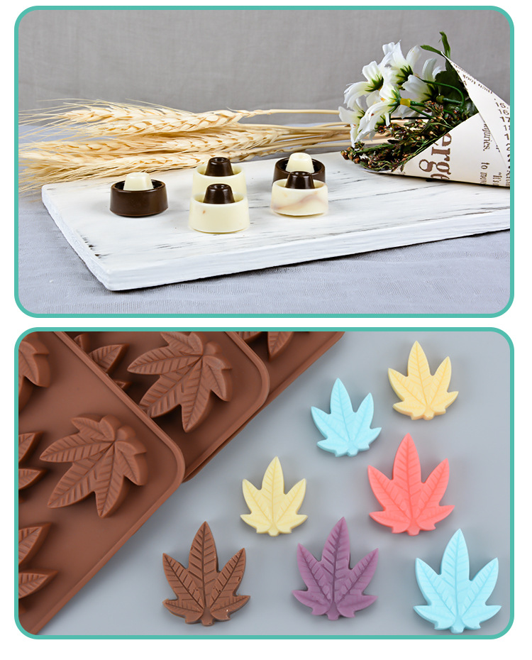 Wholesale of cross-border Amazon food-grade silicone chocolate molds, easy-to-demold cake DIY baking cookie molds pic 13