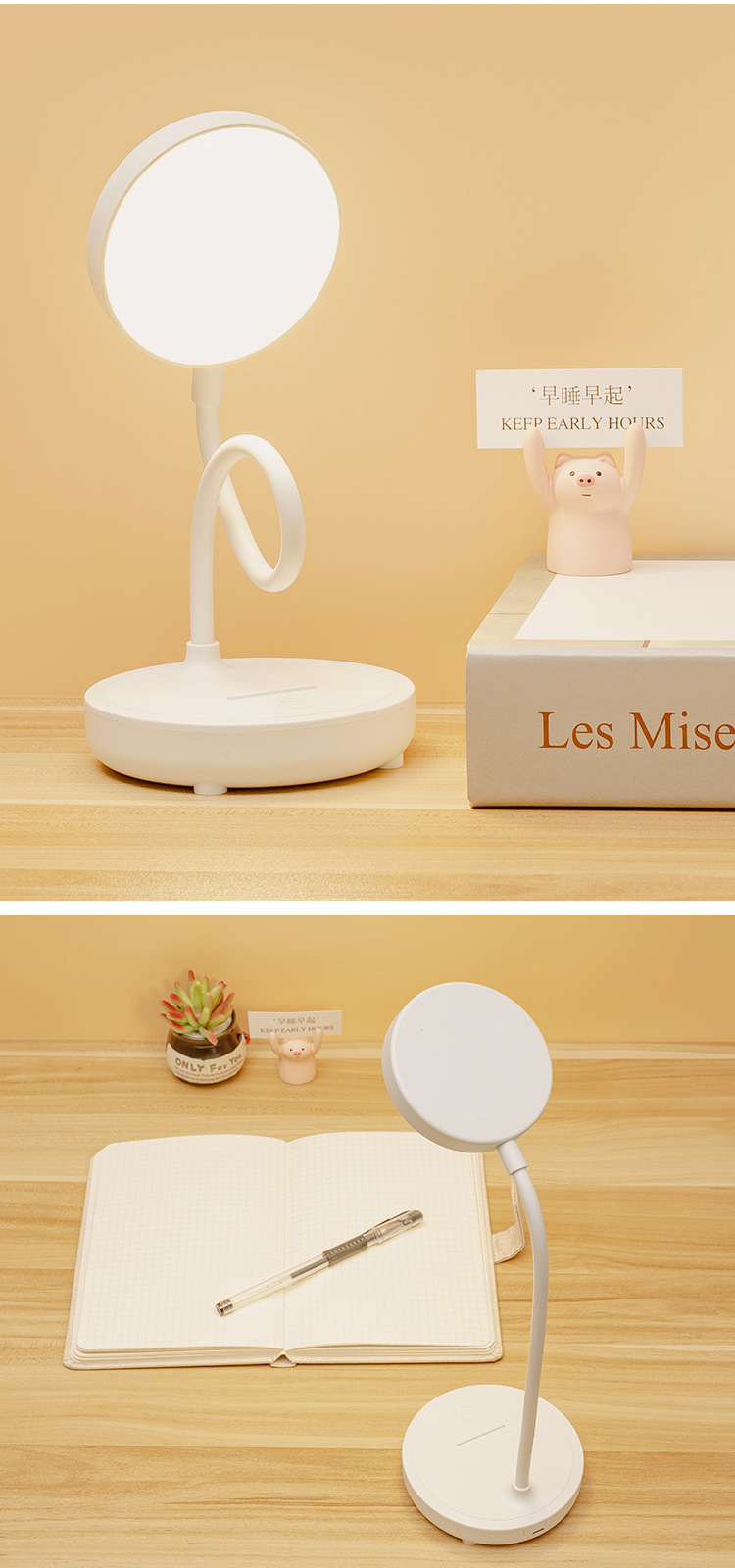 Creative folding led charging desk lamp, student dormitory study night light, bedroom bedside lamp, small gift desk lamp pic 15