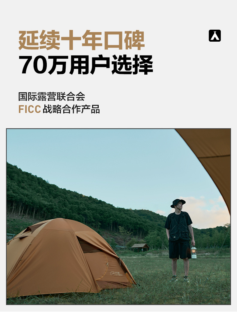 Mugaodi Cold Mountain Tent Outdoor camping portable windproof and rainproof camping equipment breathable tent pic 2