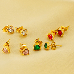 钛钢2023网红爆款小众设计感耳环女欧美复古风五角星耳圈耳饰批发详情5