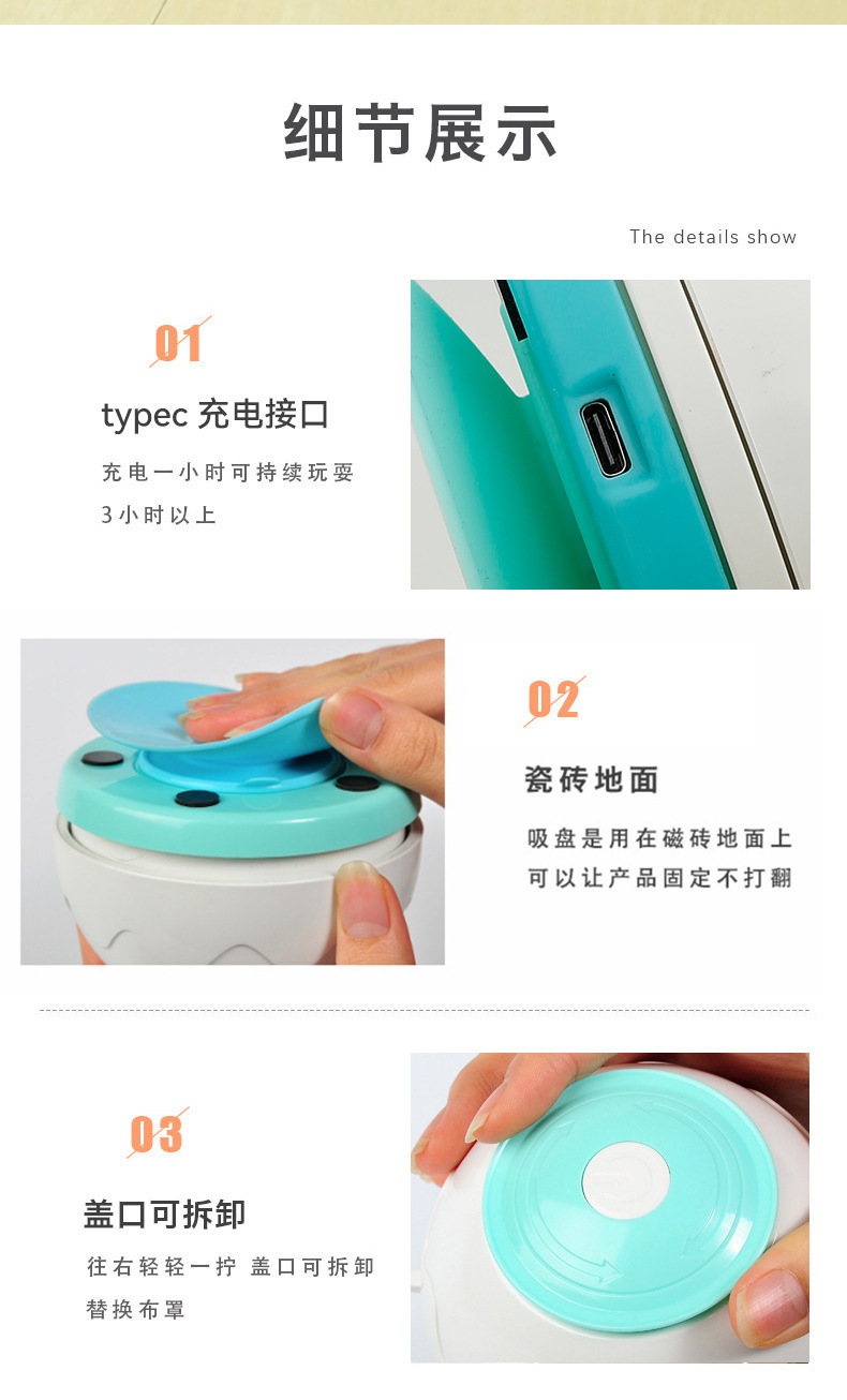 电动猫咪玩具智能逗猫解闷羽毛小猫玩具自动旋转USB猫转盘亚马逊详情2