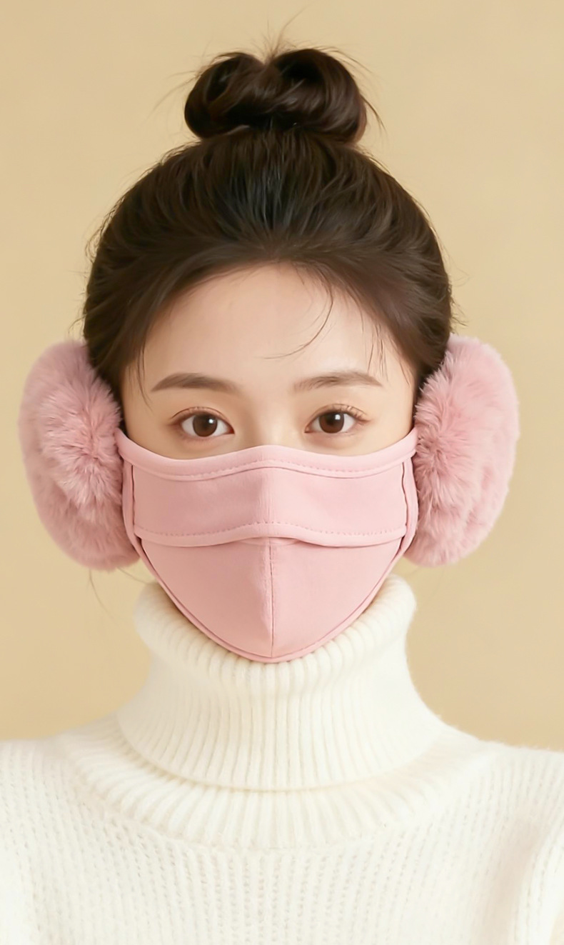 Two-in-one ear cups for women, winter warmth mask, cold-proof wonder, ear protectors, face protectors, cycling windproof face mask pic 3