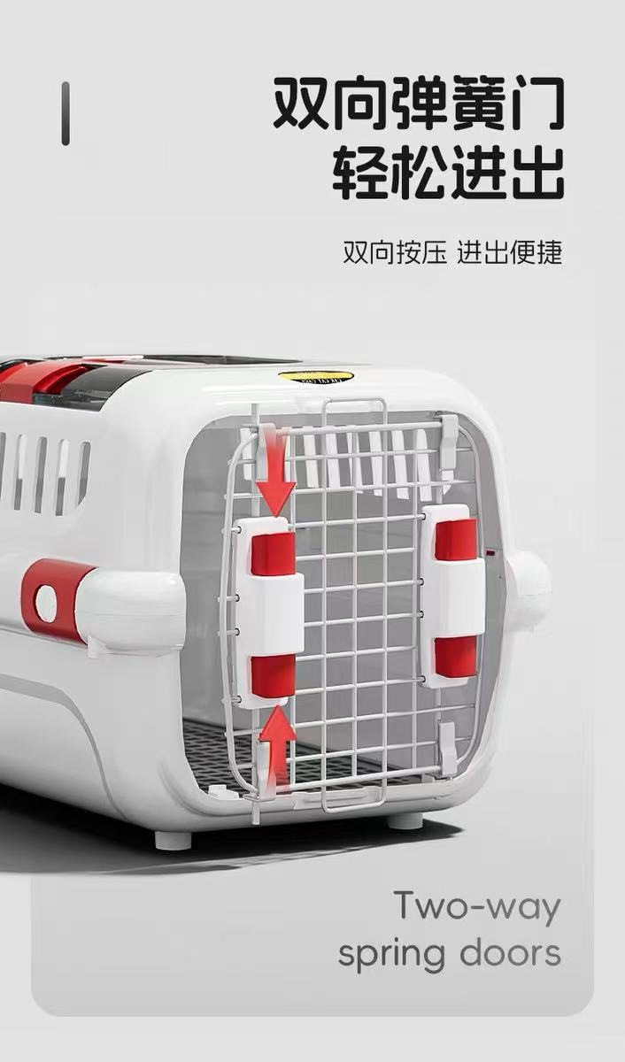 Cross-border pet aviation box, cat bag, dog cage, going out bag, Air China General large all-season universal dog house pic 10